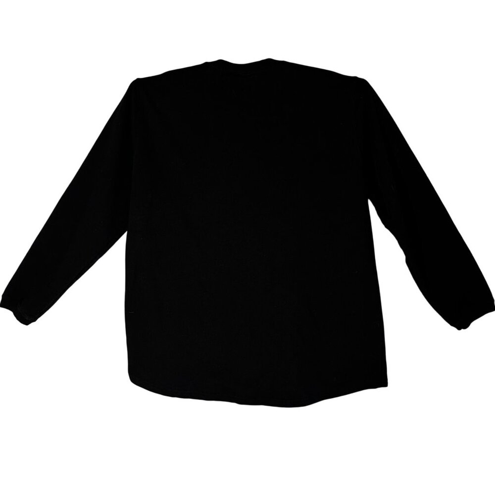 Christmas M&C Sportswear Black Long Sleeve T-Shirt Cozy Comfy Holiday XX-Large - Picture 2 of 9